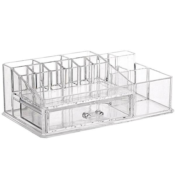 Shop Ikee Design Large Acrylic Makeup Organizer Clear 2 Piece Set