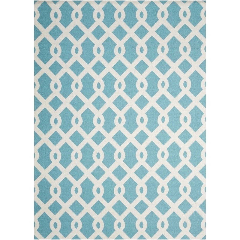 New Castle Poolside Indoor/ Outdoor Area Rug by Havenside Home - 7'9" x 10'10" - Blue