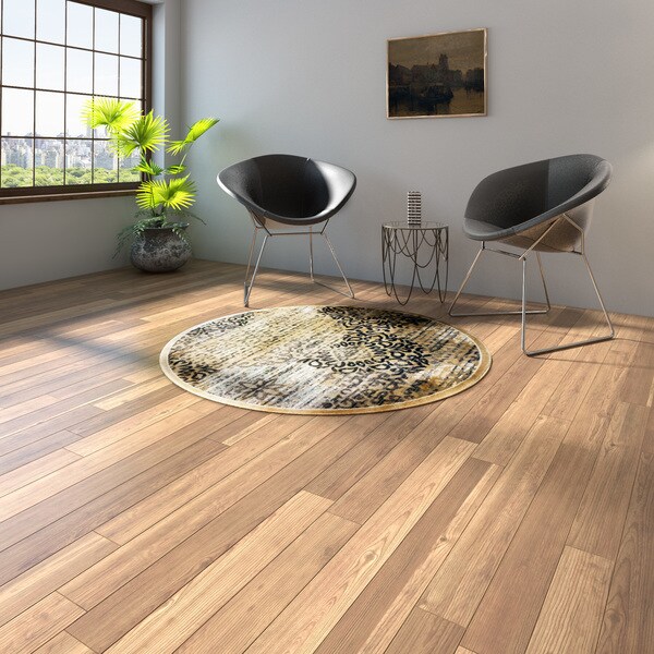 Porch & Den Pearl District Burnside Beige Area Rug - 5'3 Round