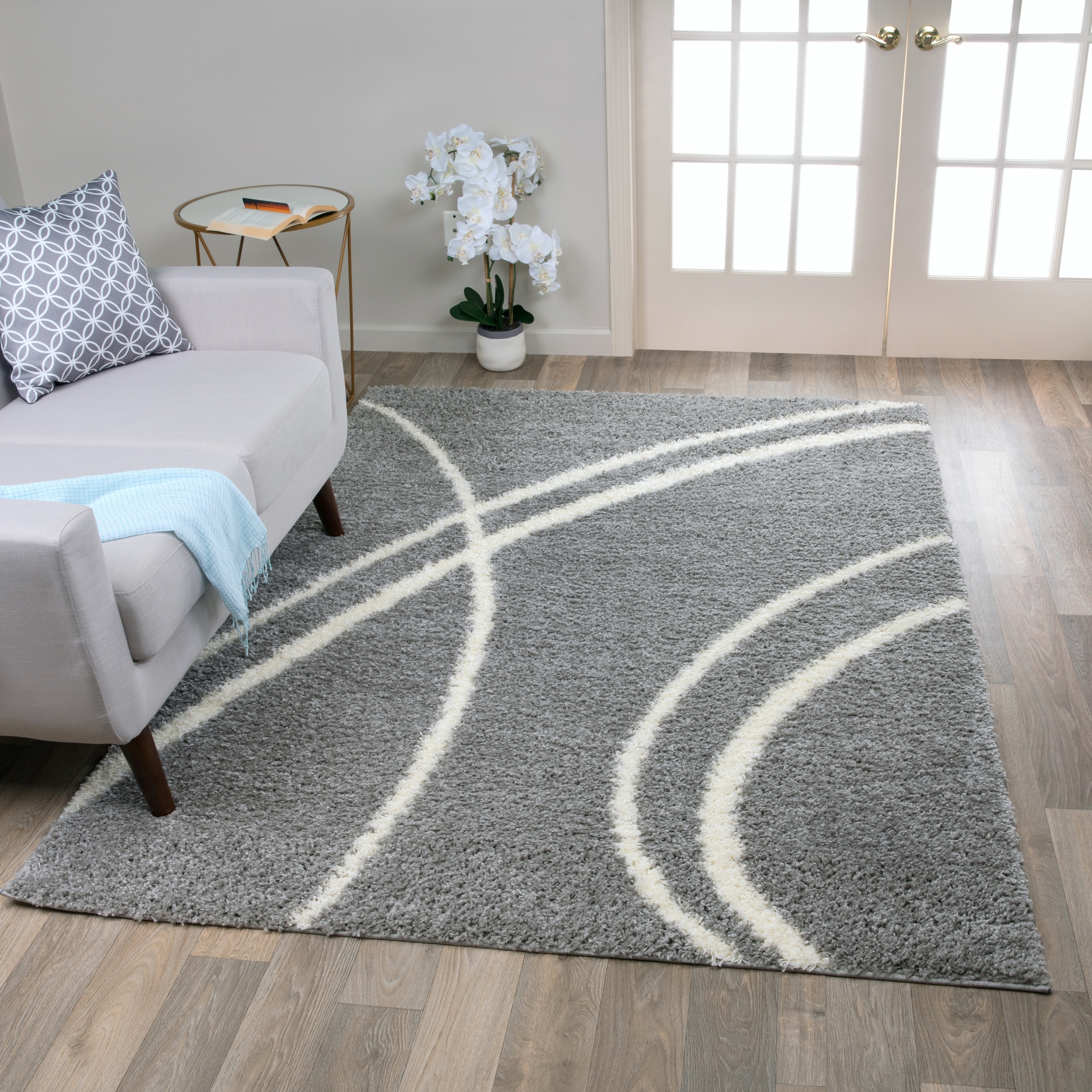 Porch Den Rampart Soft Stripe Light Grey White Indoor Area Rug 3 X 5 Porch Den Rampart Soft Stripe Light Grey White Indoor Area Rug 3 X 5