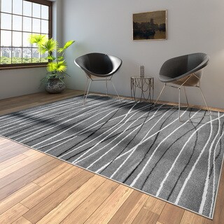 Porch & Den Newbury Grey Rectangle Plush Indoor Area Rug - Bed Bath ...