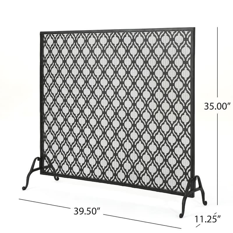 Ellias Single Panel Fireplace Screen by Christopher Knight Home