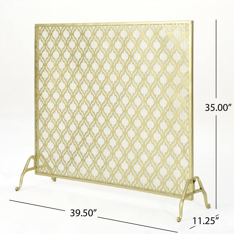 Ellias Single Panel Fireplace Screen by Christopher Knight Home