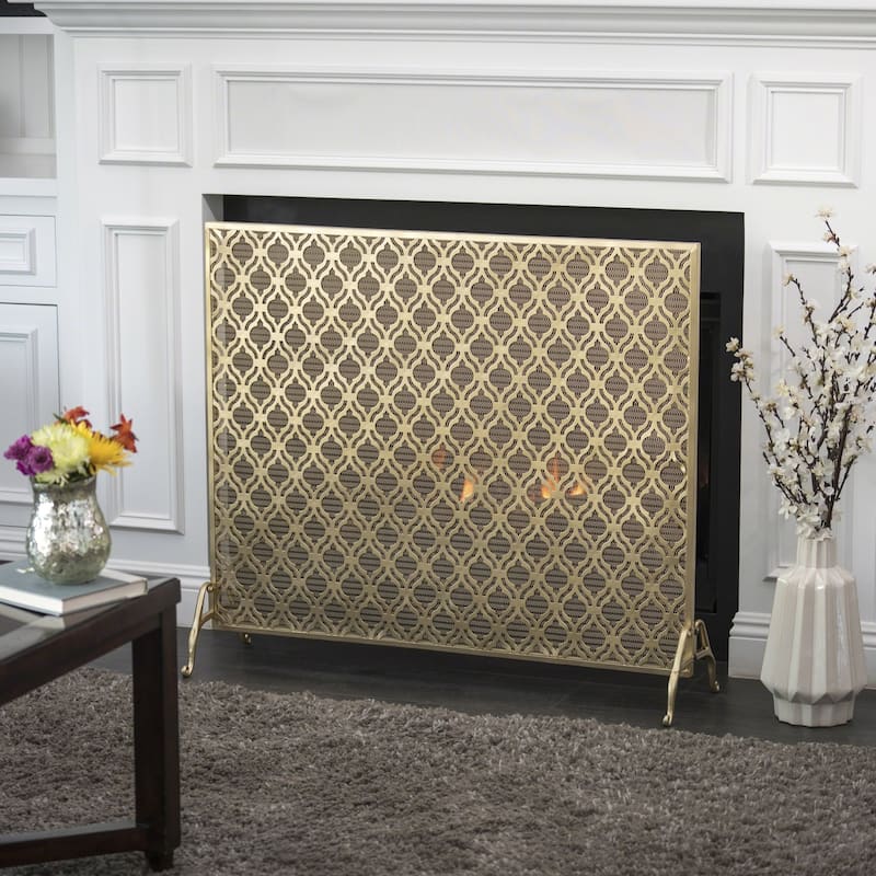 Ellias Single Panel Fireplace Screen by Christopher Knight Home