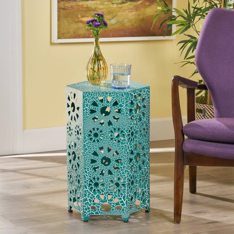 Wanda 14-inch Side Table by Christopher Knight Home - Teal