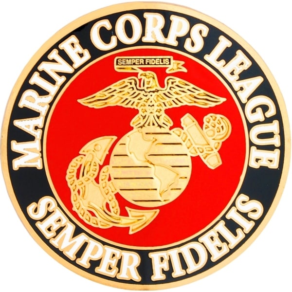 Marine Corps League Semper Fidelis Logo Pin 1-1/2 Inches. 