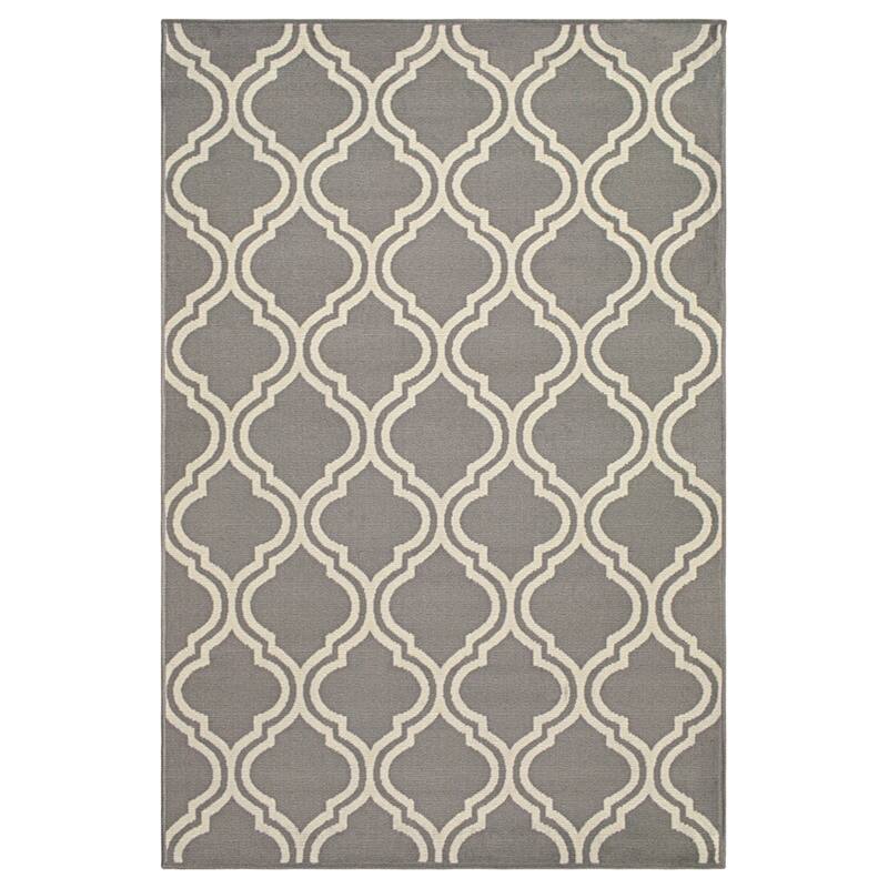 Contemporary Ornamental Double Trellis Power-Loomed Indoor Area Rug by Superior