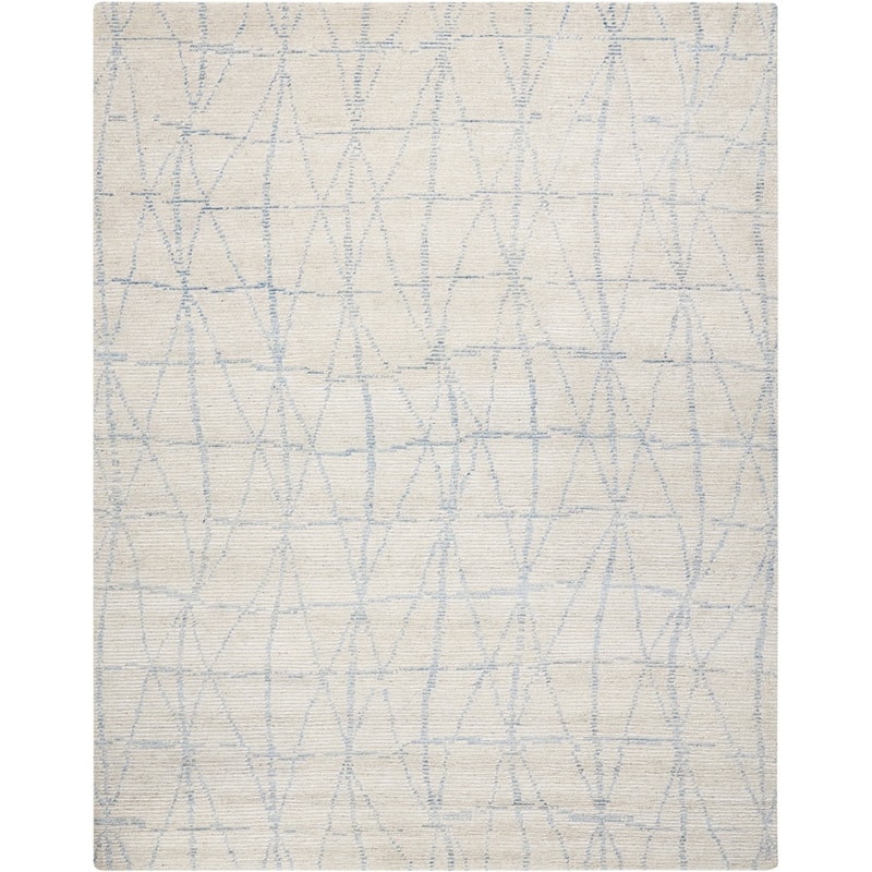 Nourison Ellora Wool Area Rug - Ivory/Blue - 9'9" x 13'9" - Rectangle