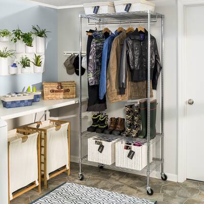 Honey Can Do 3-Shelf Deluxe Garment Rack