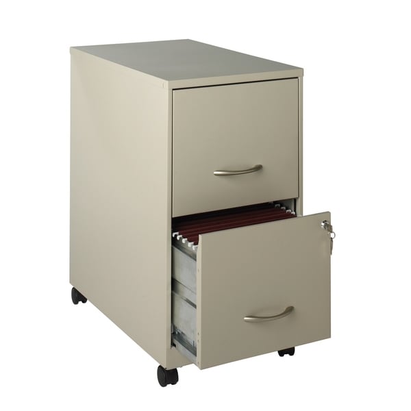 E Solutions 22 Deep 2 Drawer Metal Mobile File Cabinet E Solutions 22 Deep 2 Drawer Metal Mobile File Cabinet