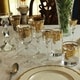 preview thumbnail 5 of 3, Set of 4 Embellished 24K Gold Crystal Red Wine Goblets-Made In Italy