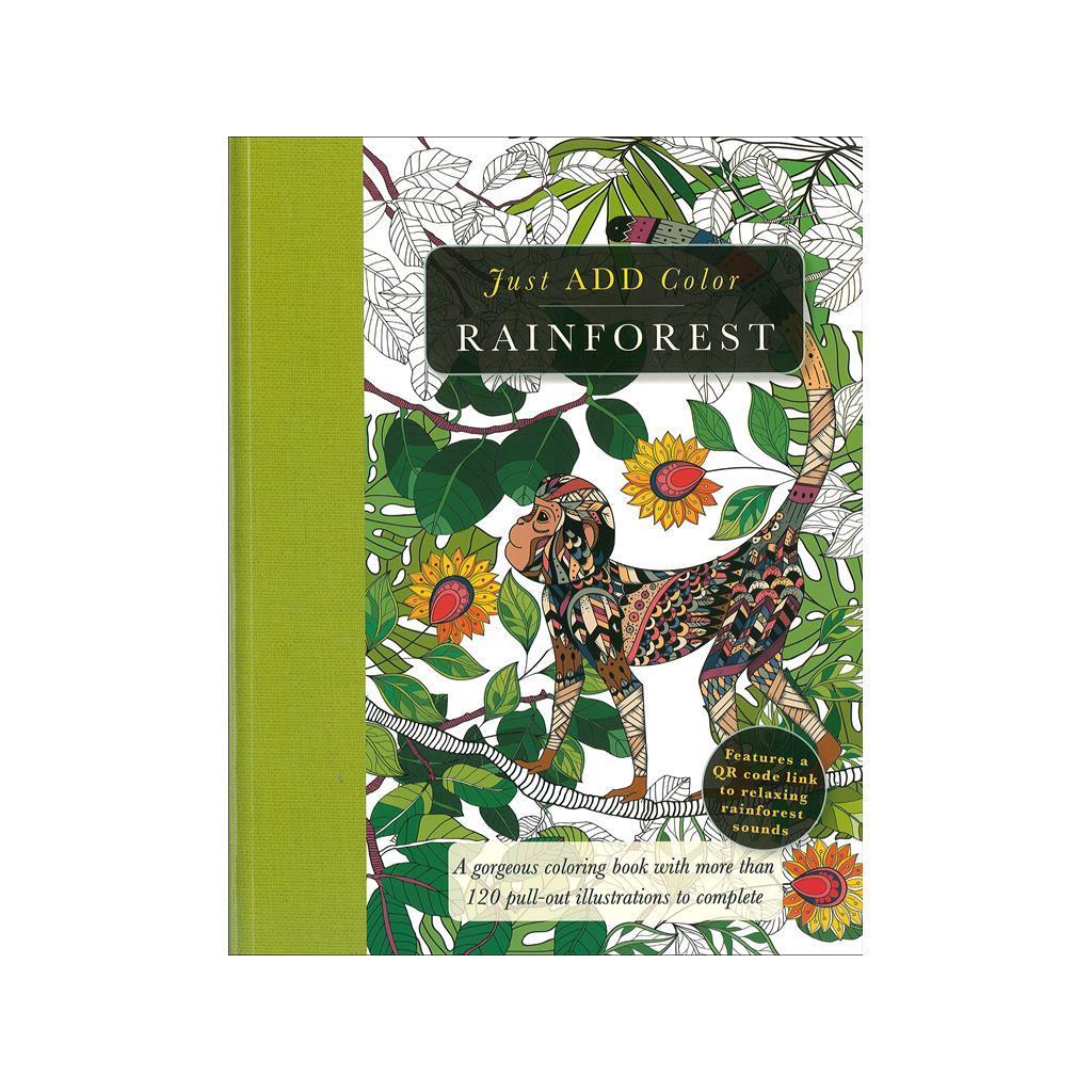 Shop Barron S Just Add Color Rainforest Coloring Book Overstock 18254261