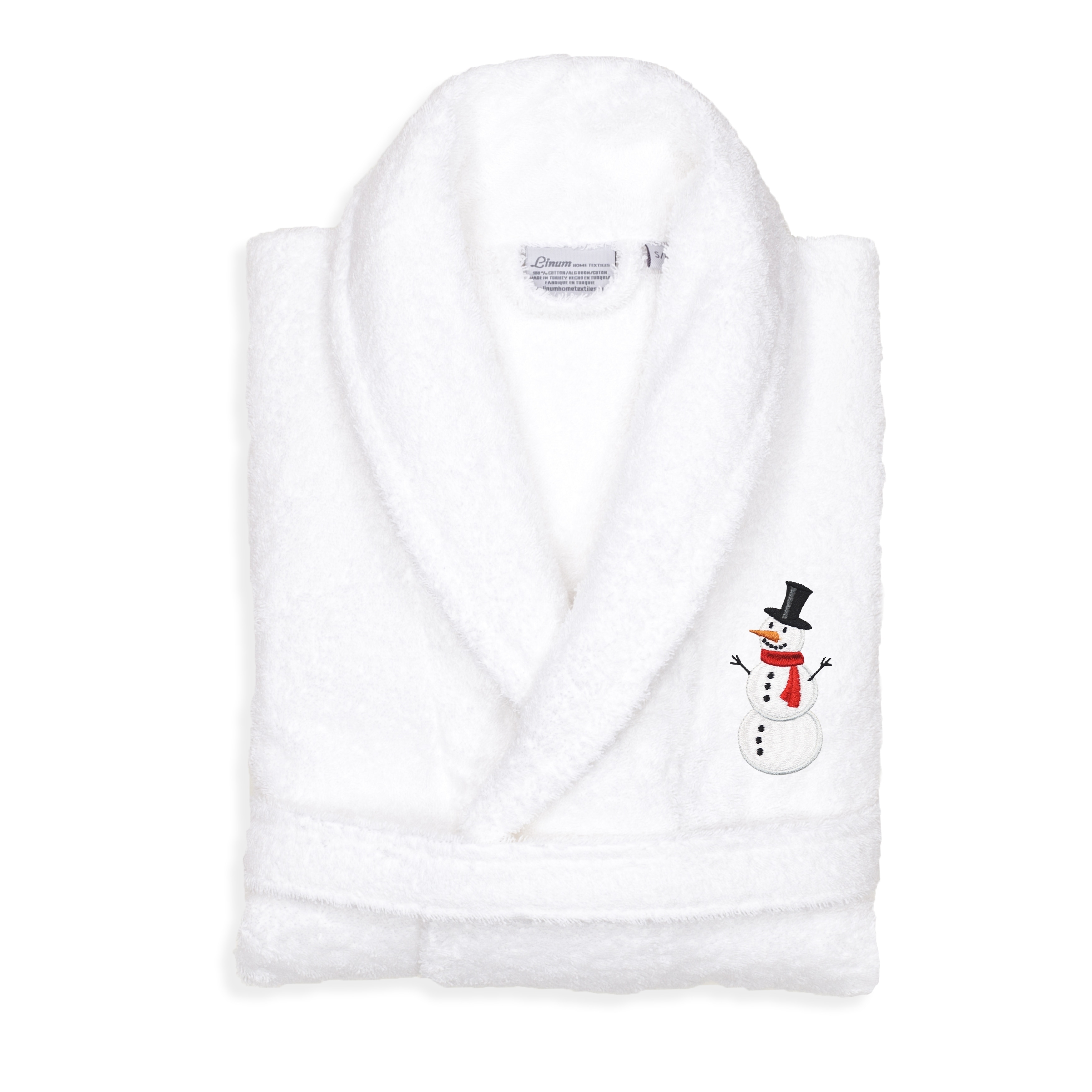 L/XL Terry Cloth Solid Bathrobe White - Linum Home Textiles