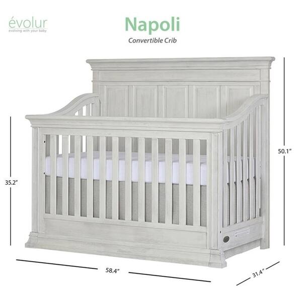 Evolur Napoli 5-in 1 Convertible Crib