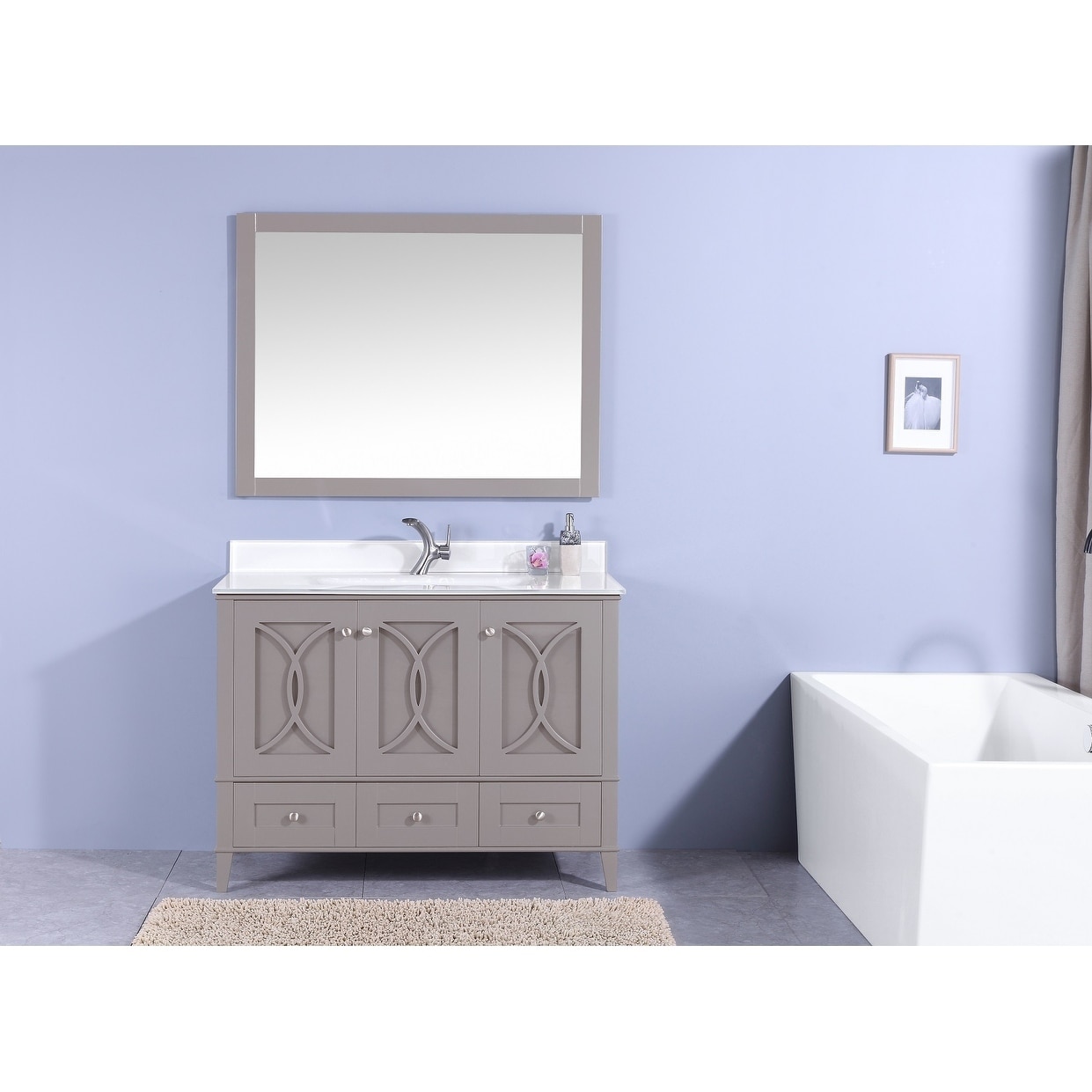 Shop Black Friday Deals On 48 In Bathroom Vanity In Warm Gray