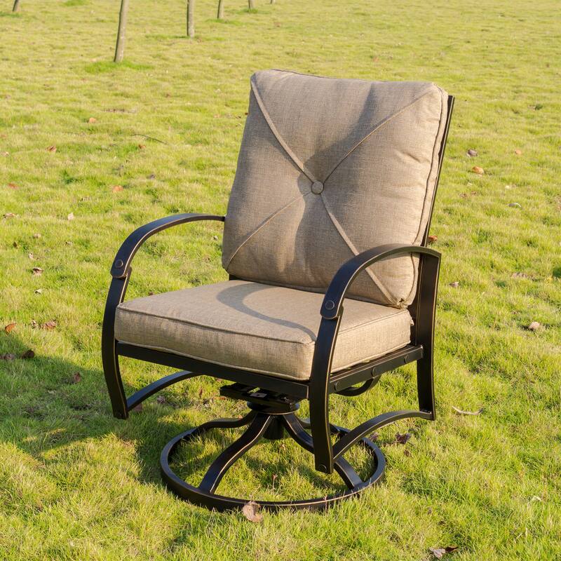 Hornby Dining Swivel Rocker with Back and Seat Cushion (Set of 2) by Havenside Home