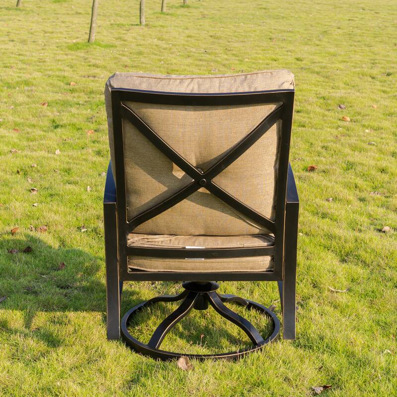 Hornby Dining Swivel Rocker with Back and Seat Cushion (Set of 2) by Havenside Home