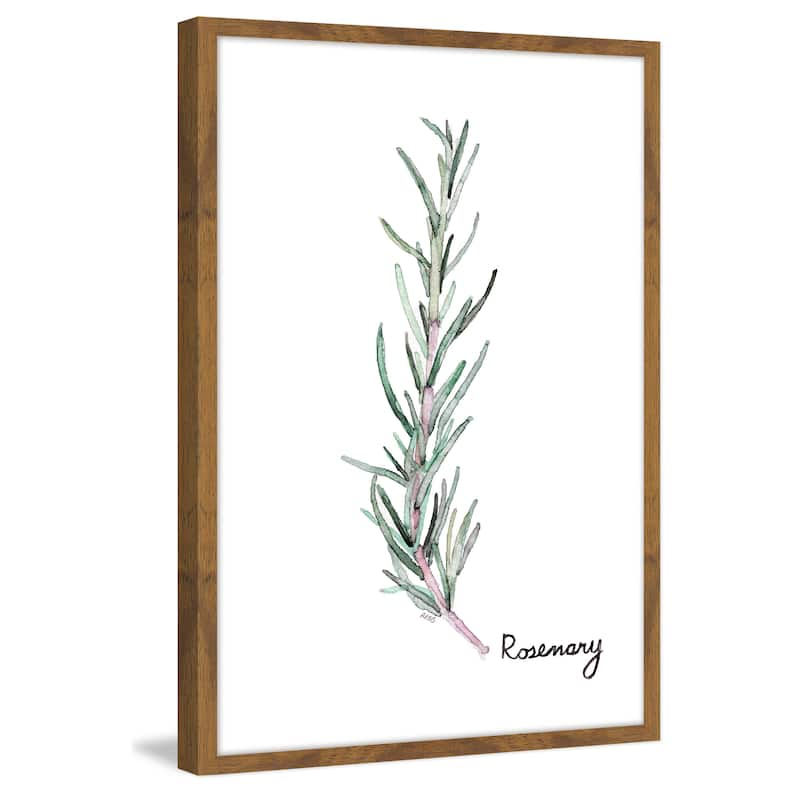 'Herb Rosemary' Framed Painting Print - Multi-Color