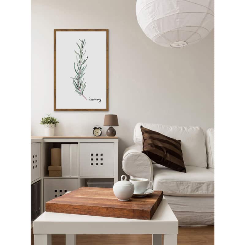 'Herb Rosemary' Framed Painting Print - Multi-Color