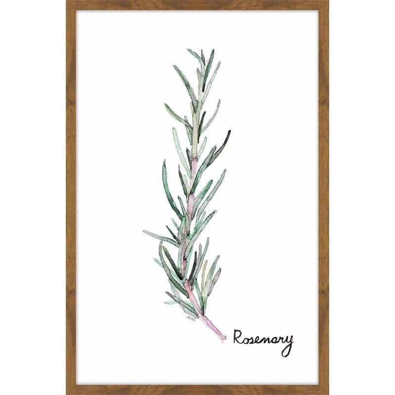 'Herb Rosemary' Framed Painting Print - Multi-Color