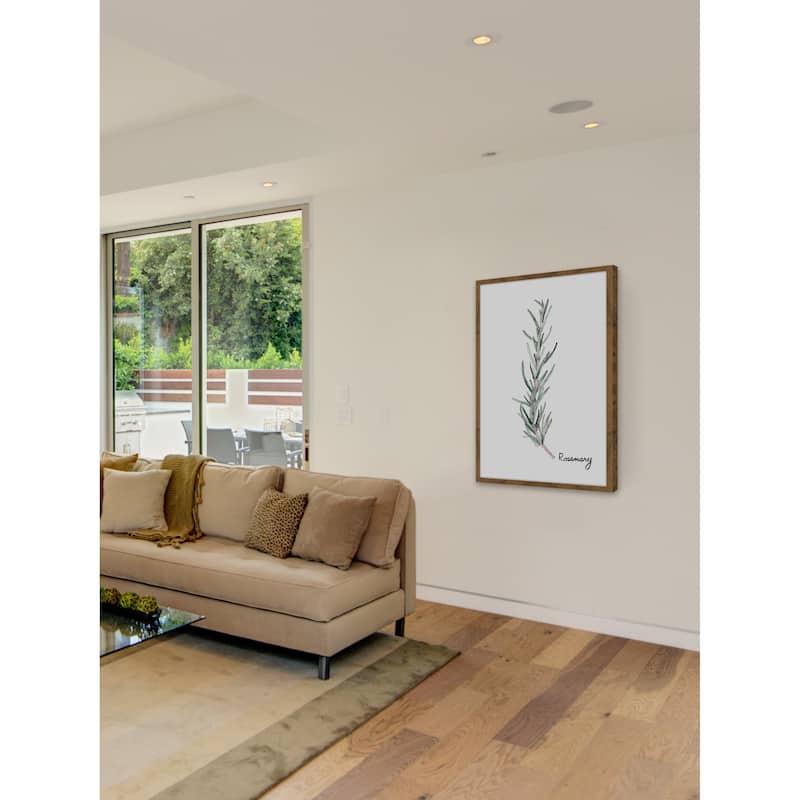 'Herb Rosemary' Framed Painting Print - Multi-Color