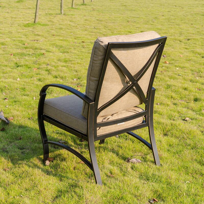 Brazos Dining Chair with Back and Seat Cushion (Set of 2)