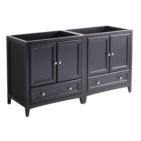 Fresca Oxford 59"-60" Espresso Traditional Double Sink Bathroom Cabinets