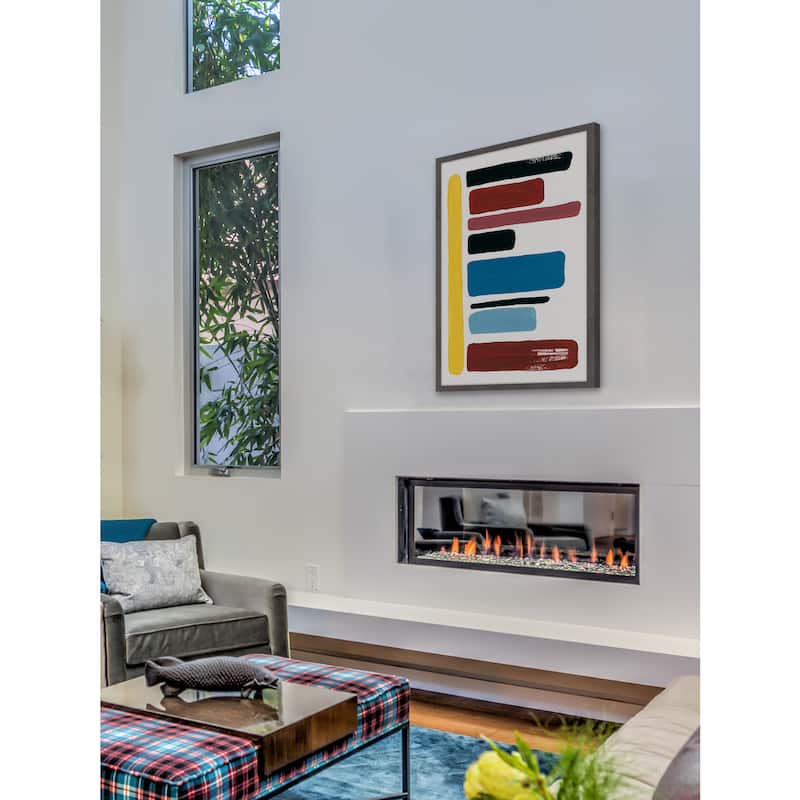 'Pile of Shapes' Framed Painting Print - Multi-Color