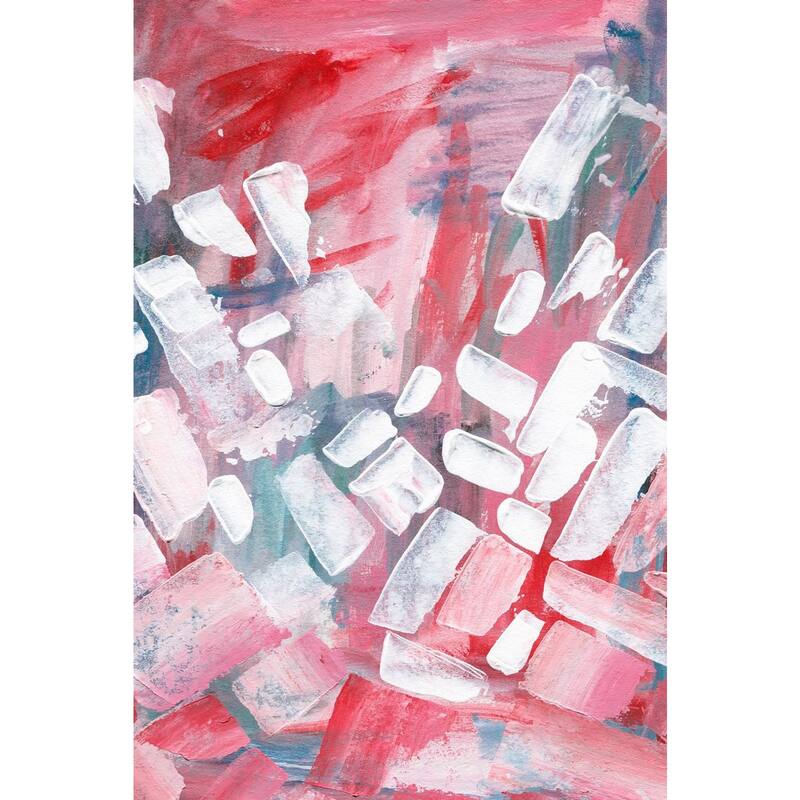 'Falling Bricks' Painting Print on Wrapped Canvas - Multi-Color