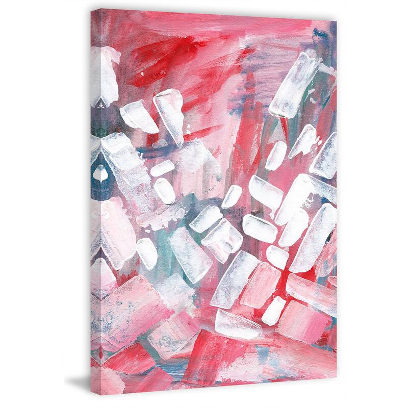 'Falling Bricks' Painting Print on Wrapped Canvas - Multi-Color