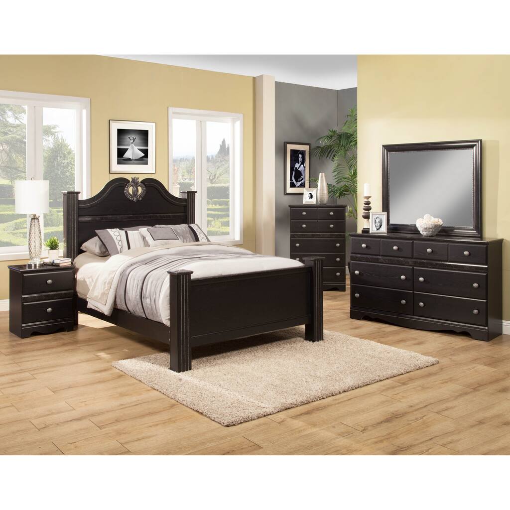 B443-06 Black Wood Dresser