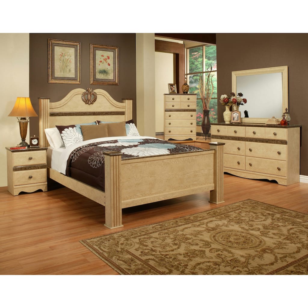 B436-22 Bisque/Italian Marble Wood Night Stand