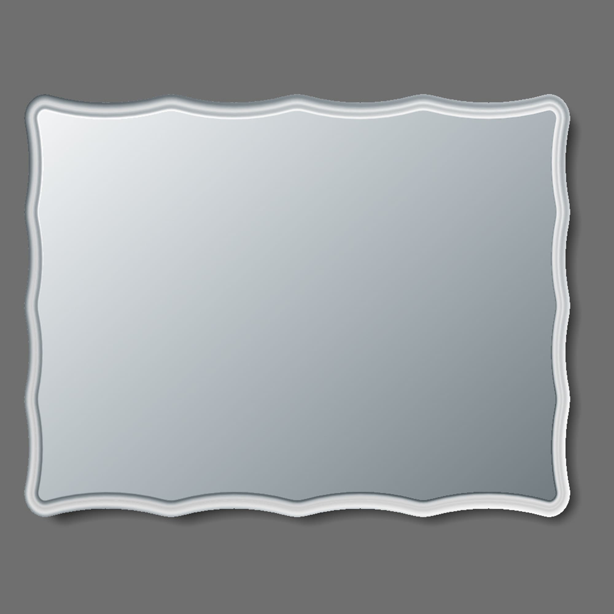 Eviva Curvy 31" Frameless Bathroom Mirror - assembled