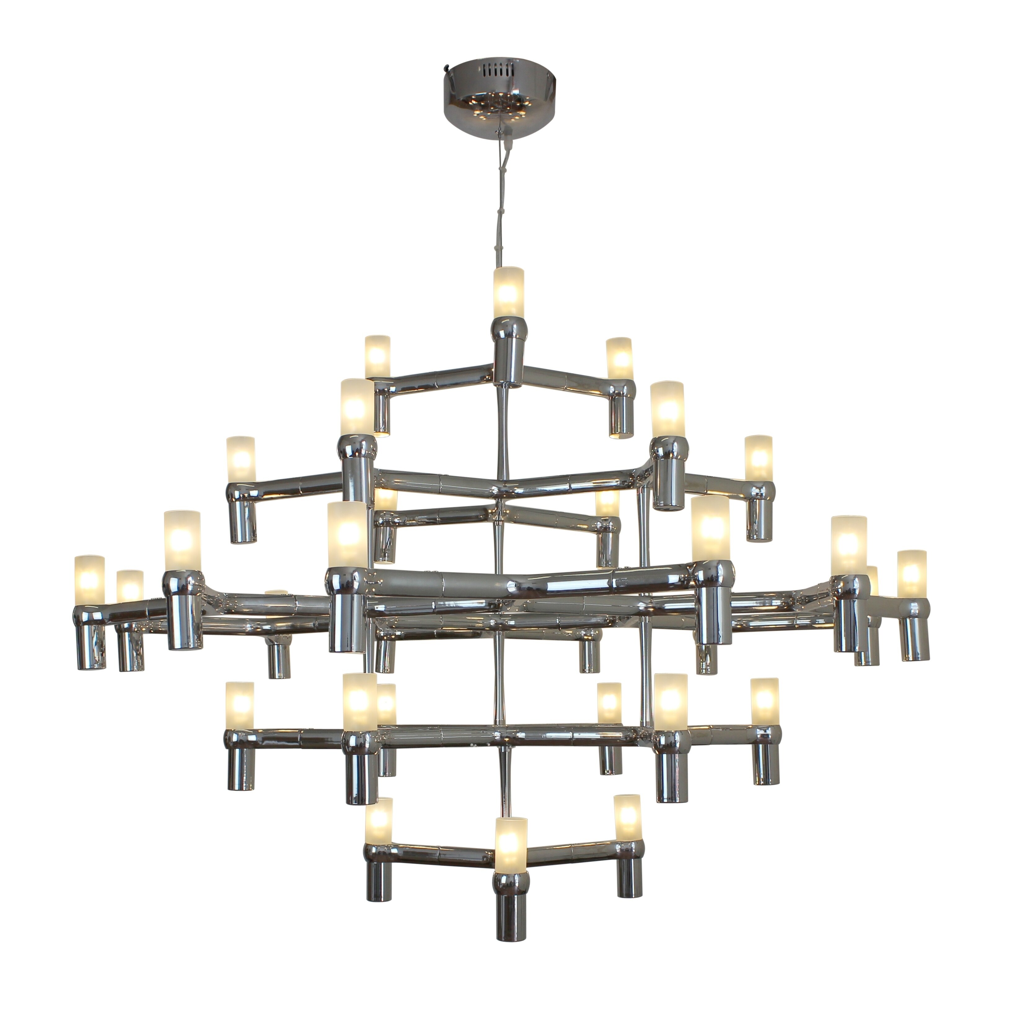 The Grand Jewel 30 Light Modern Suspension Candelabra Chandelier, LED - Chandeliers For Bedrooms by Overstock.com