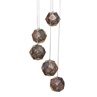 Orbit 5 Light Mini Globe Chandelier - N/A (Rose Gold) - Chandeliers For Bedrooms by Overstock.com