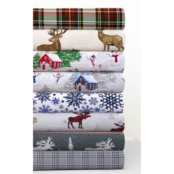 cozy flannel novelty and holiday printed extra deep pocket christmas twin bed sheets