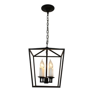The Pentagonal Kitchen Foyer Pendant Chandelier (Black - Matte) - Chandeliers For Bedrooms by Overstock.com
