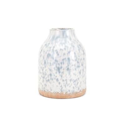 Ceramic Leitha Vase-Small - Blue & White - Benzara
