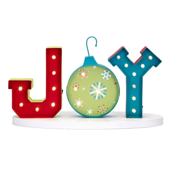 Shop Whimsy Christmas Lighted Joy Sign  Multicolor  Benzara  Free