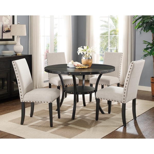 biony espresso wood dining set