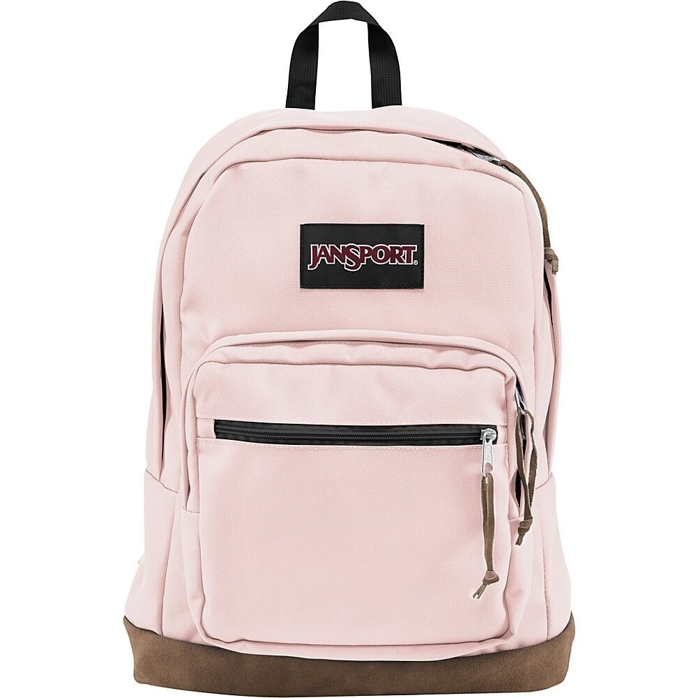 pink leather laptop backpack