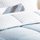 preview thumbnail 15 of 14, Brookside Striped Reversible Chambray Down Alternative Comforter Set