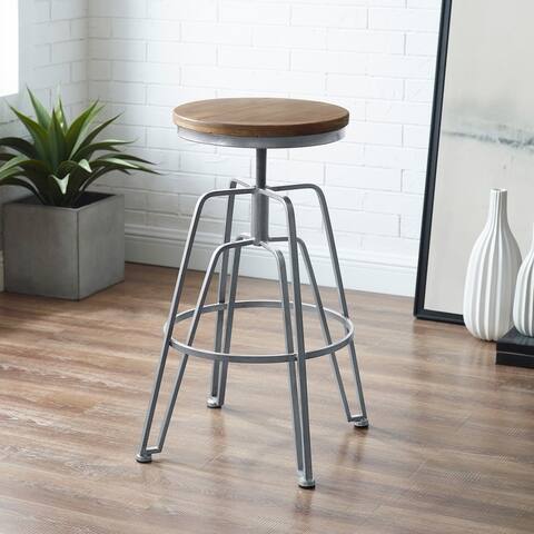 Aimes Wood and Metal Adjustable Stool