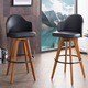 Corvus Metz Mid-century Bonded Leather Swivel Bar Stool (Set of 2) - Thumbnail 8