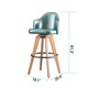 Corvus Metz Mid-century Bonded Leather Swivel Bar Stool (Set of 2) - Thumbnail 9