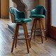 Corvus Metz Mid-century Bonded Leather Swivel Bar Stool (Set of 2) - Thumbnail 19