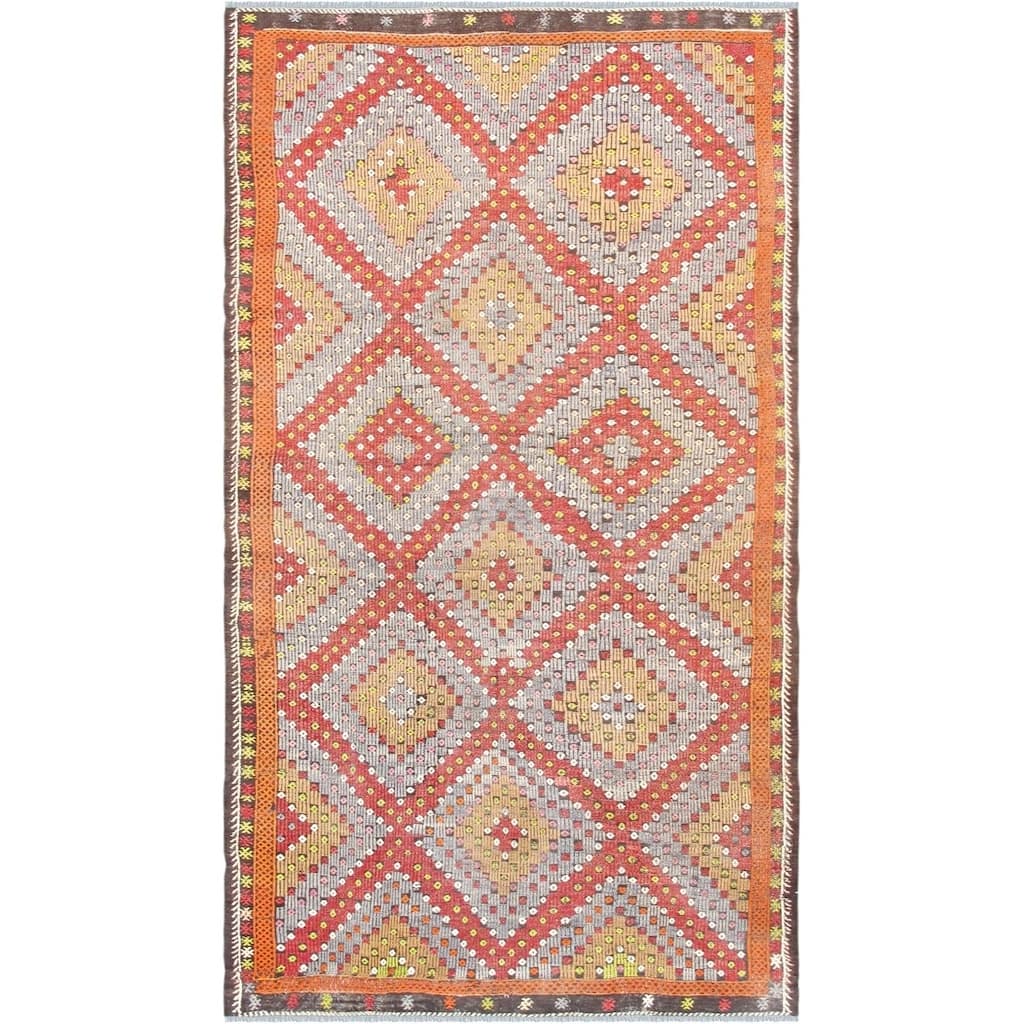 Pasargad Vintage Kilim Hand-Woven Wool Area Rug (5'11" X 10'10") - Multi - 6' x 11' - 6' x 11'