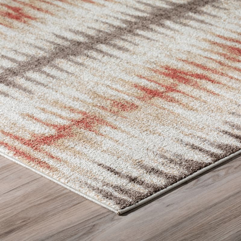 Addison Blair Spice/Rust/Taupe Tribal Striped Area Rug (8'2 x 10') - 8'2"X10'