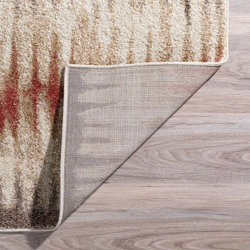 Addison Blair Spice/Rust/Taupe Tribal Striped Area Rug (8'2 x 10') - 8'2"X10'