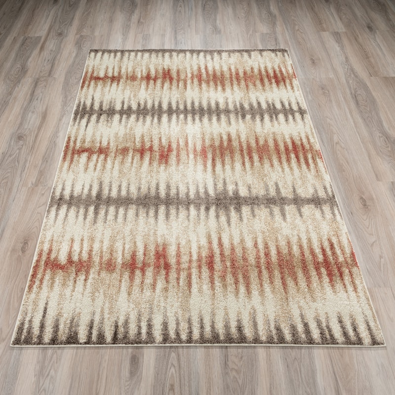 Addison Blair Spice/Rust/Taupe Tribal Striped Area Rug (8'2 x 10') - 8'2"X10'